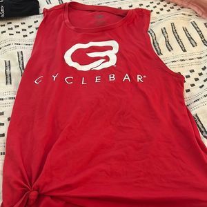 Red CycleBar muscle tank womens medium top workout gym athletic shirt med shirt